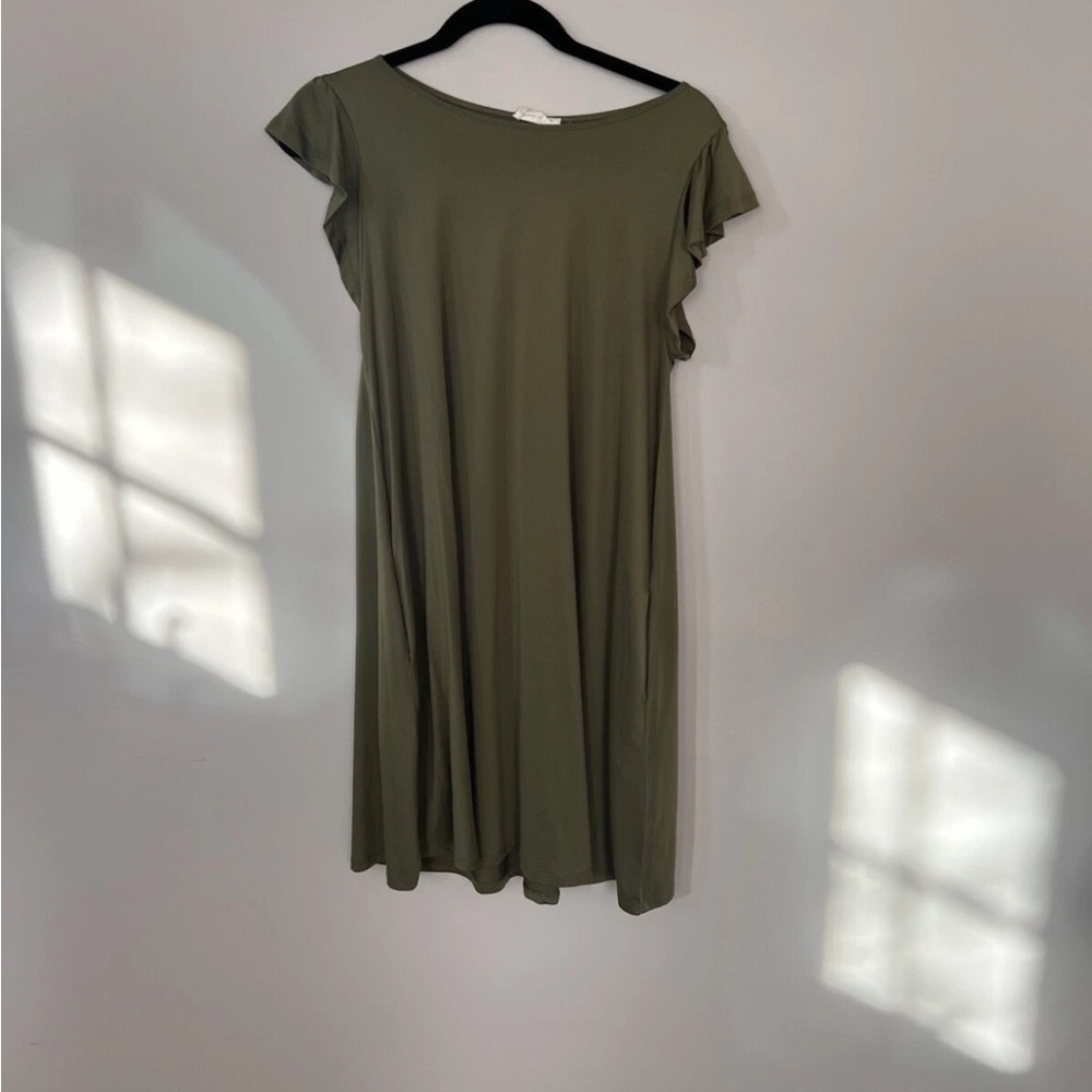 Elegant Olive Green Women's Dress Size S